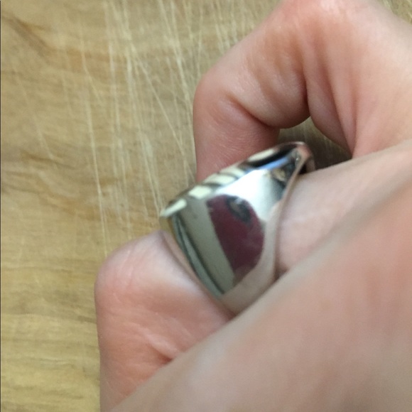 Awesome retro enamel 925 sterling silver ring - Picture 4 of 6